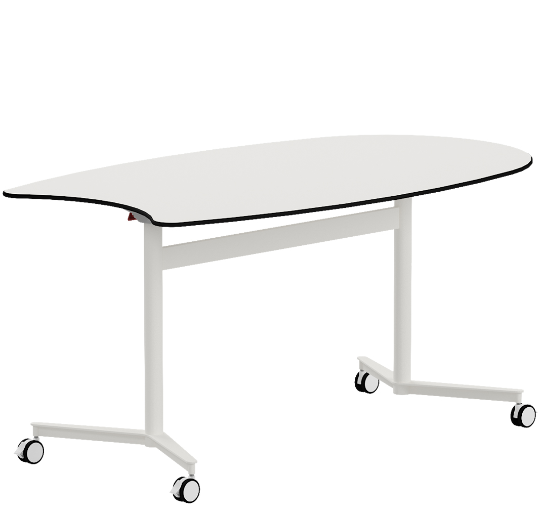 Galds GRAU Twist Oval, 155x90 (T4-T5-T6), balts