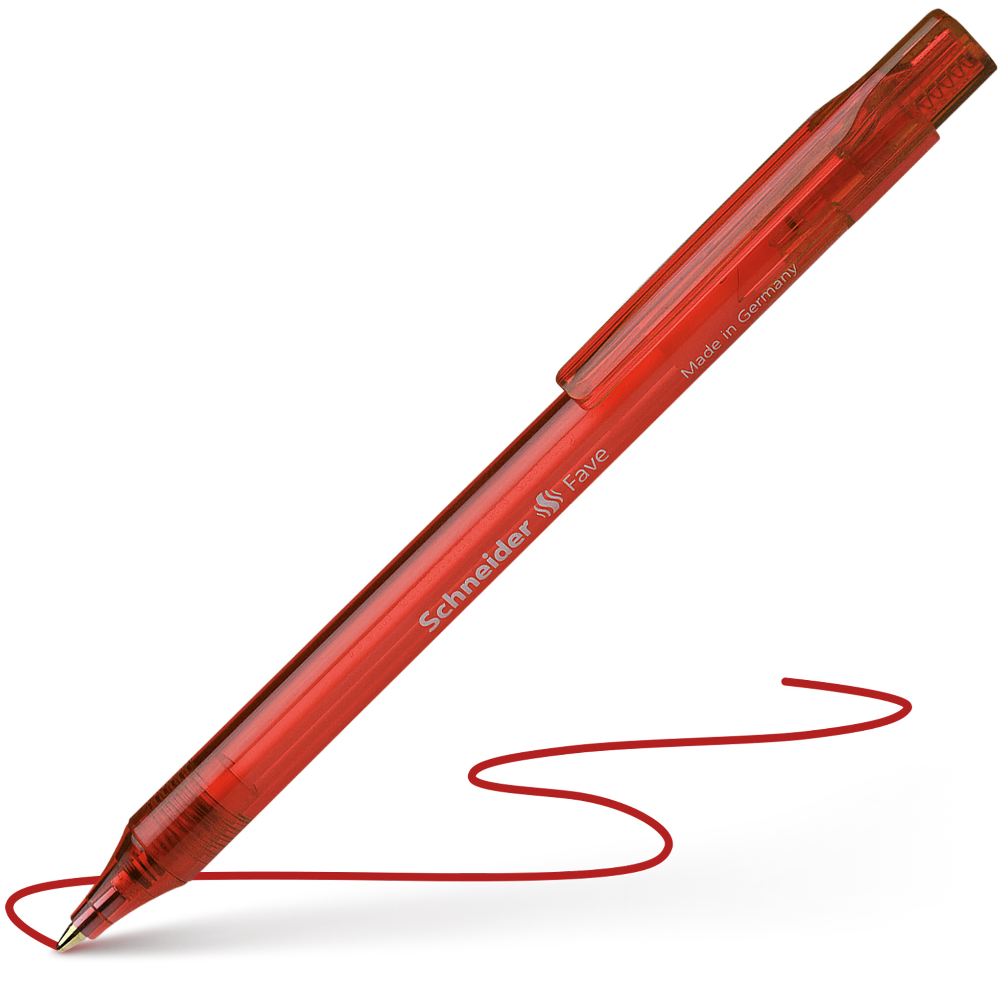 Lodīšu pildspalva SCHNEIDER FAVE 1.0mm, sarkana
