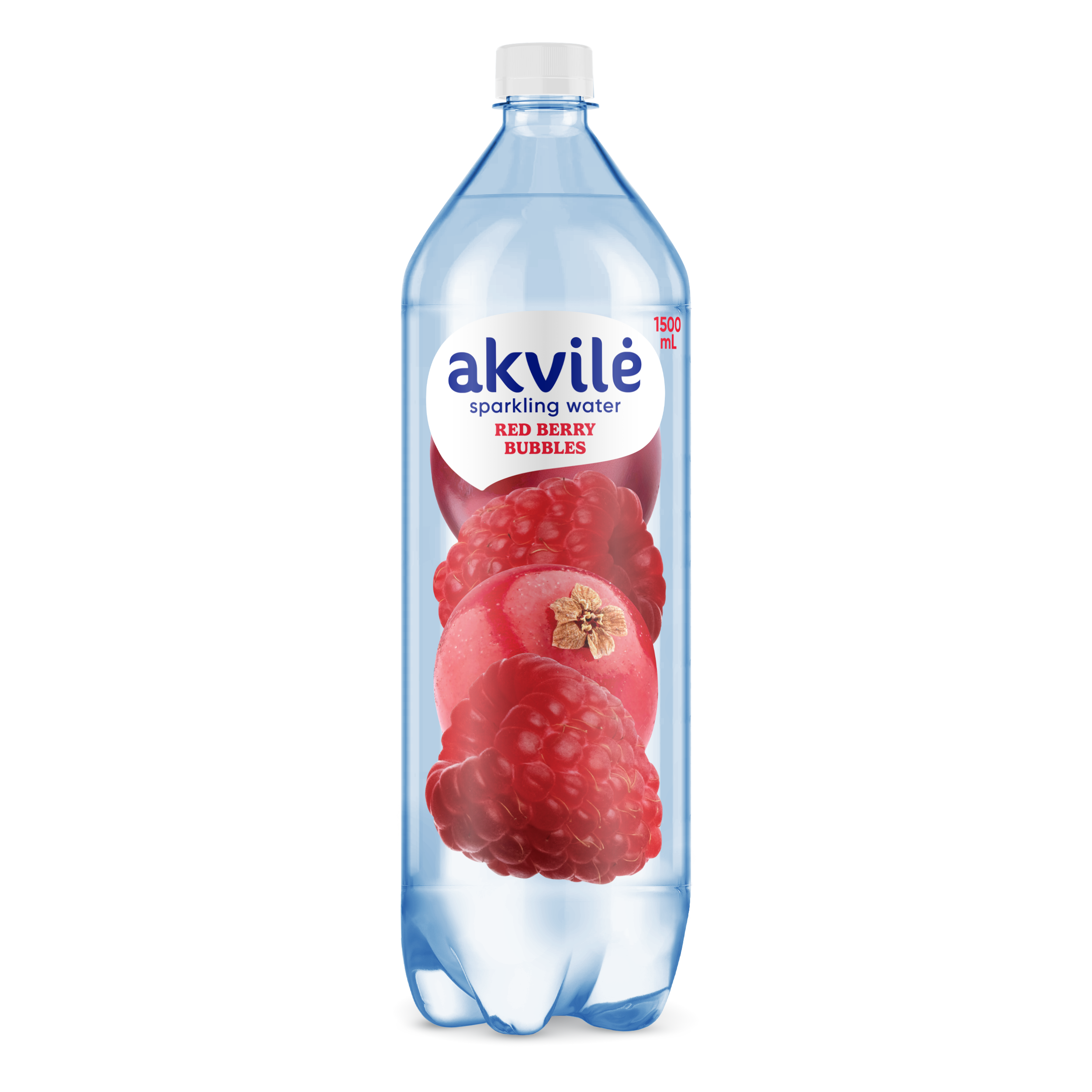 Dzeramais ūdens  AKVILE ar sarkano ogu aromātu, viegli gāz., 1,5l