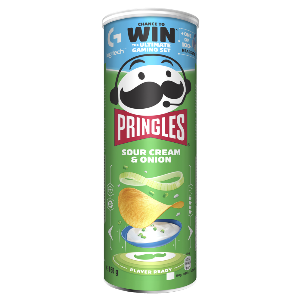 Čipsi PRINGLES ar krējumu un sīpoliem Gaming 165 g