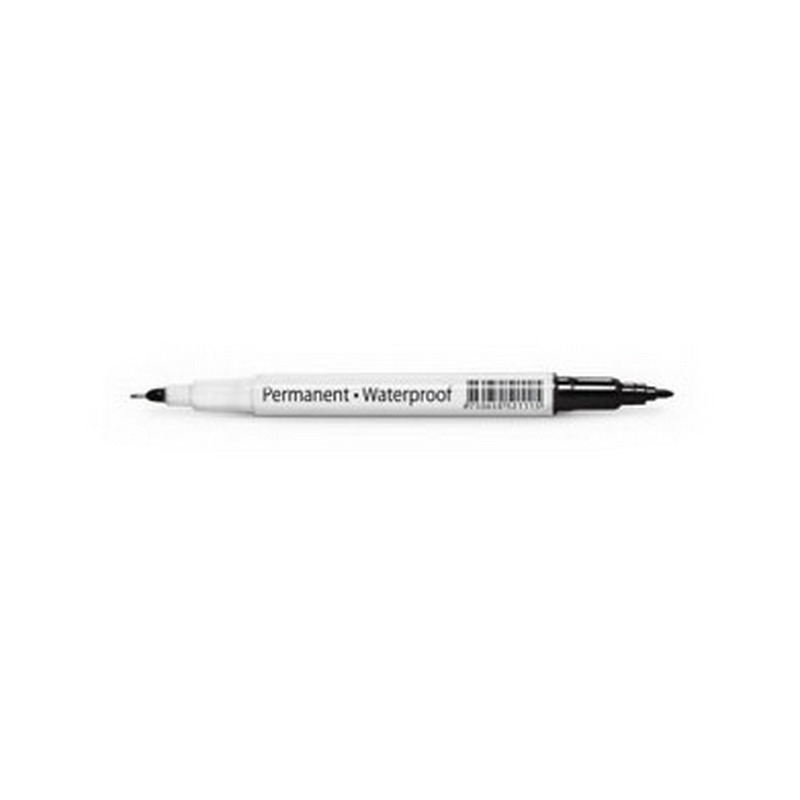 Noturīgais marķieris FORPUS divpusīgs CD/DVD, melns (0.6mm/1.0mm)