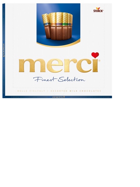 Piena šokolādes izlase MERCI, 250g