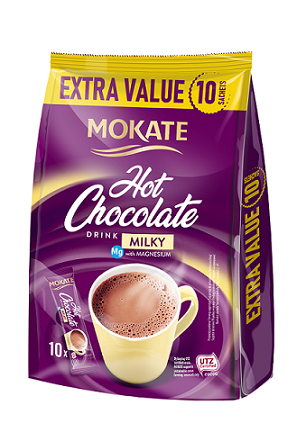 Šokolādes dzēriens MOKATE MILK maisiņā 18g x 10gb.
