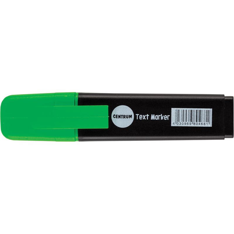 Teksta marķieris, slīps serdenis, līnijas platums 1‒5 mm, krāsa zaļa, fluorescenta