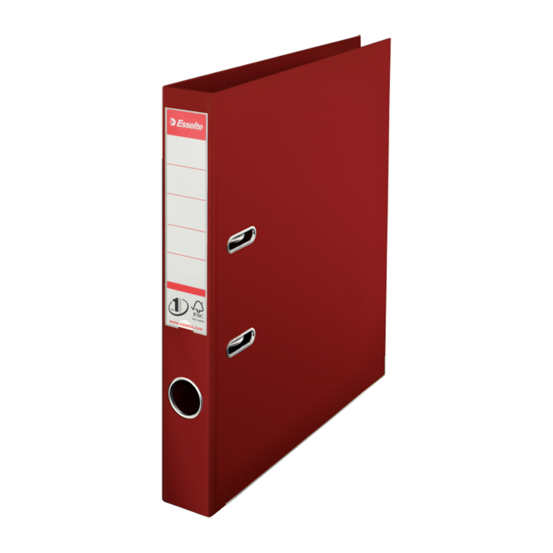 Mape-reģistrs ESSELTE No1 Power PP A4 formāts, 50mm, bordo