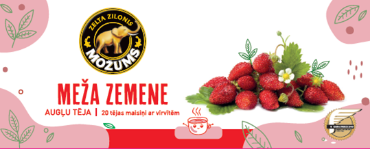 Augļu tēja MOŽUMS Meža Zemene, ar virvīti, 20x1.5g