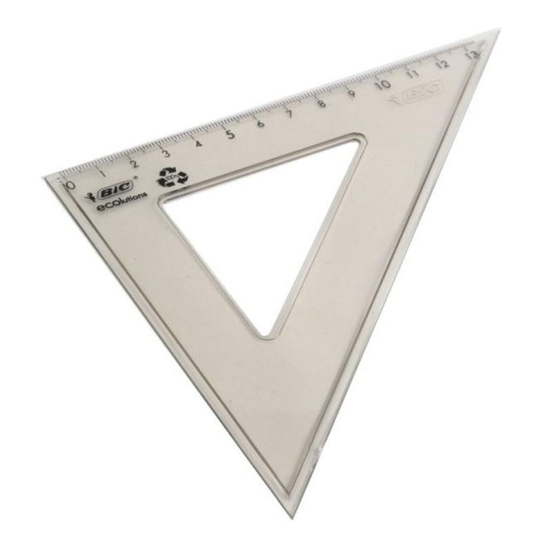 Lineāls trīsstūris BIC 45', 21 cm