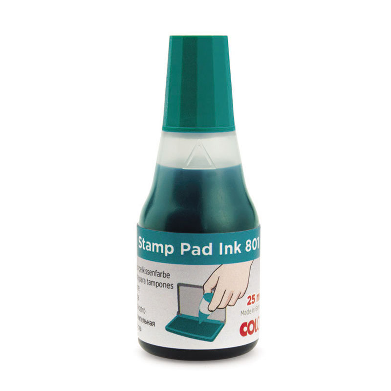 Zīmogu tinte COLOP 801 zaļa, 25 ml