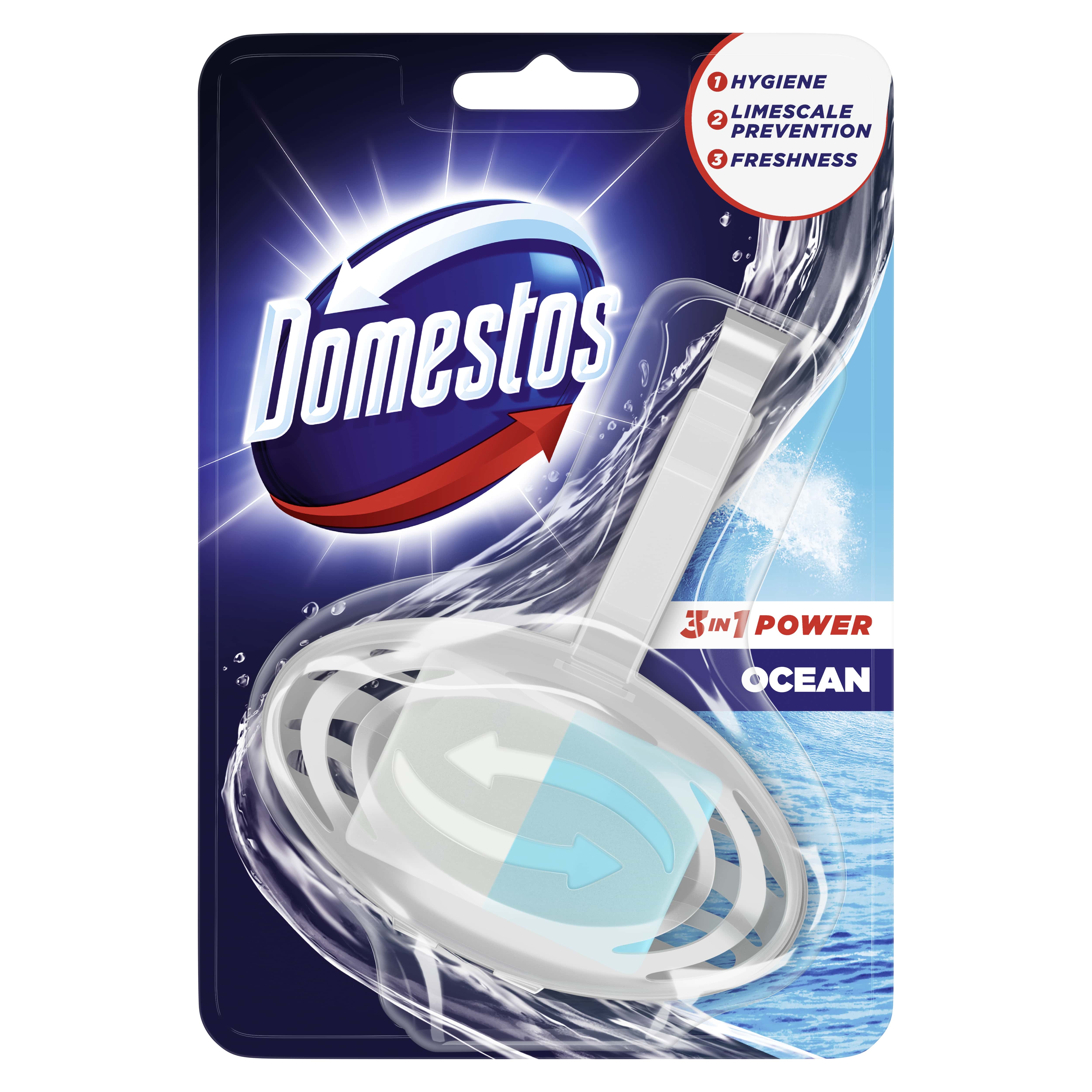 DOMESTOS OCEAN tualetes bloks trauciņā, 35g