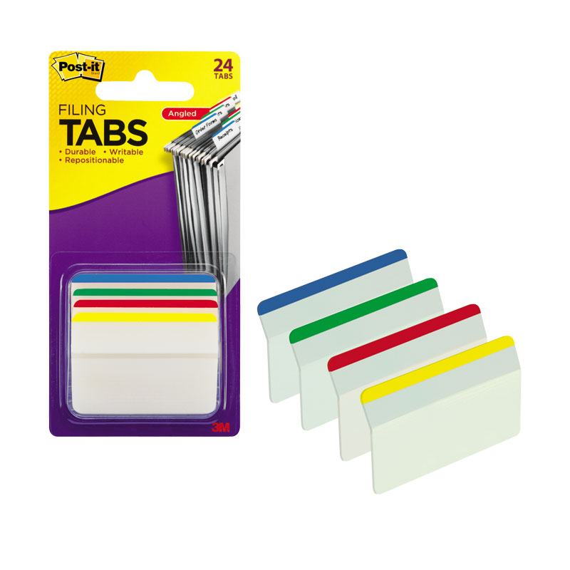 Pašlīpošie indeksi POST-IT 50.8x38mm 4 krāsās, ar locījumu