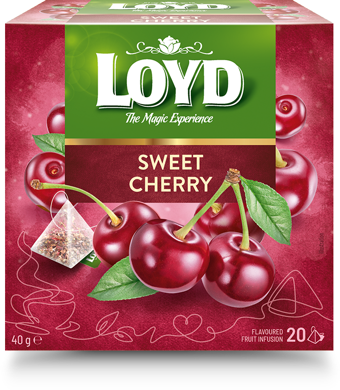 Augļu tēja LOYD Pyramids Sweet Cherry, 20x2g