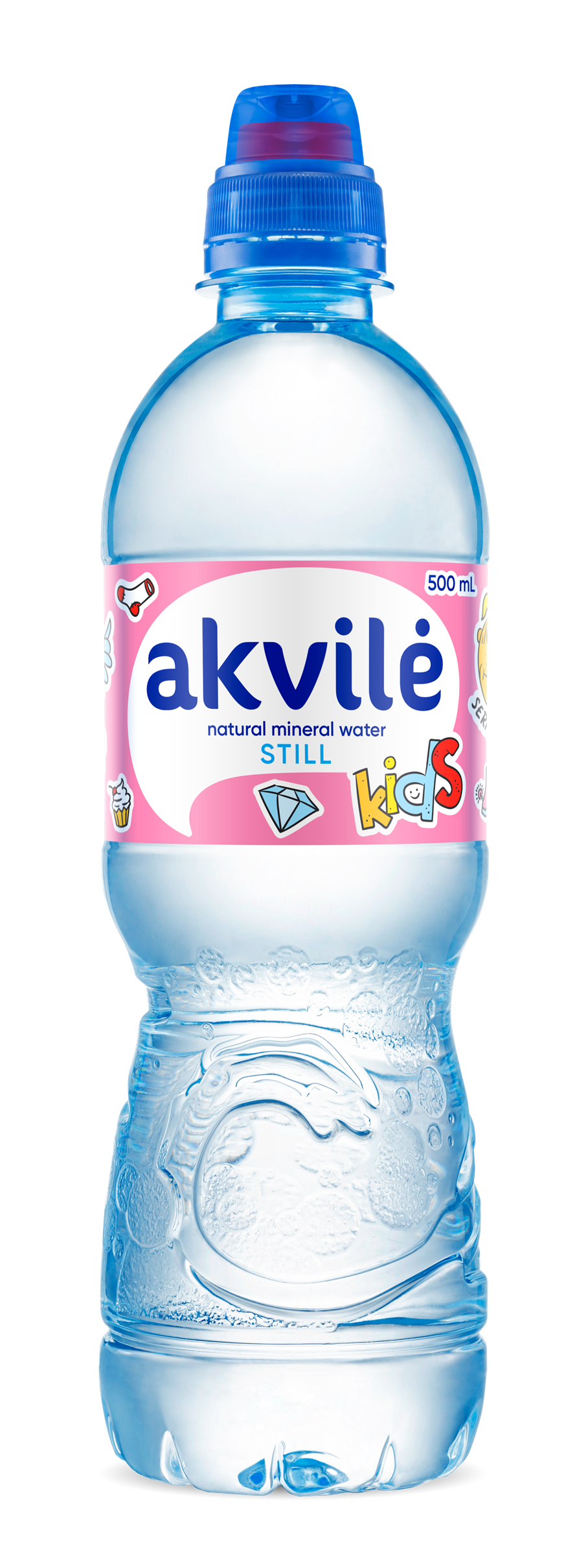 Naturāls minerālūdens AKVILE Kids, negāzēts, 0.5l PET