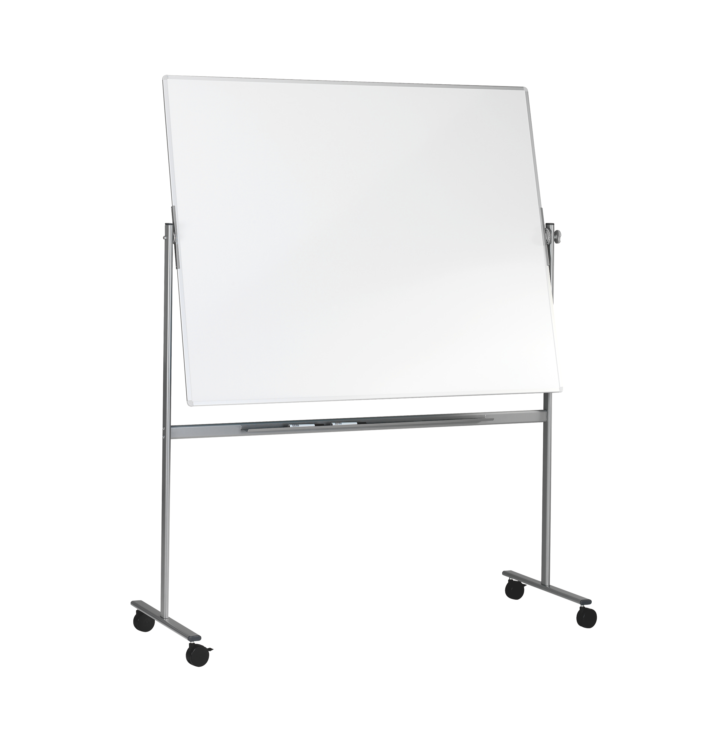 Divpusējā magnētiskā tāfele ESSELTE, emaljēta, 200x120 cm, ar mobilo statīvu, balta