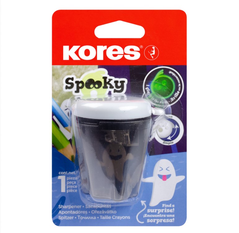 Zīmuļu asinātājs KORES Spooky, ar konteineru
