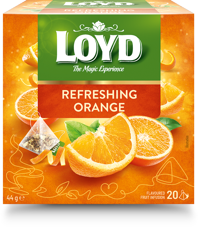 Augļu tēja LOYD Pyramids Fresh Orange, 20x2,2 g
