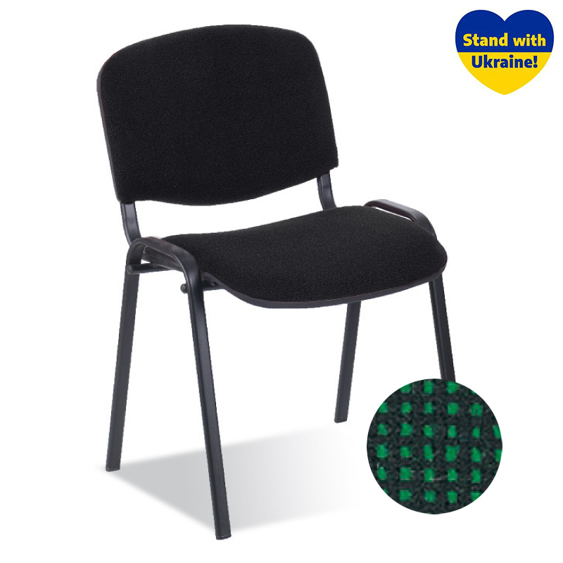 Krēsls NOWY STYL ISO BLACK C-32, melns ar zaļu