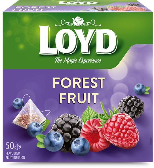 Augļu tēja LOYD Pyramids meža augļu, 50x2g