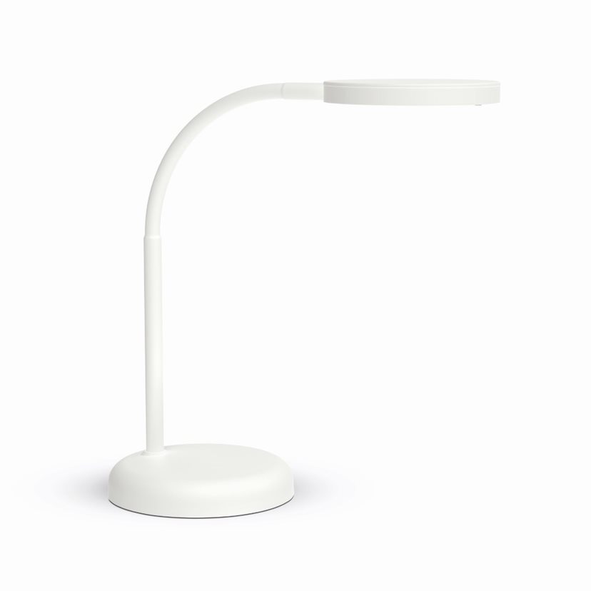 Galda lampa MAULjoy LED, balta, apaļa