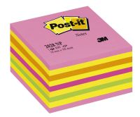 Piezīmju līmlapiņu kubs Post-it Neon, 76x76mm, dzelt., roza toņos