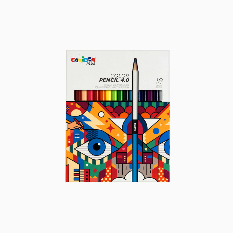 Krāsainie zīmuļi CARIOCA Plus 4.0 18gab