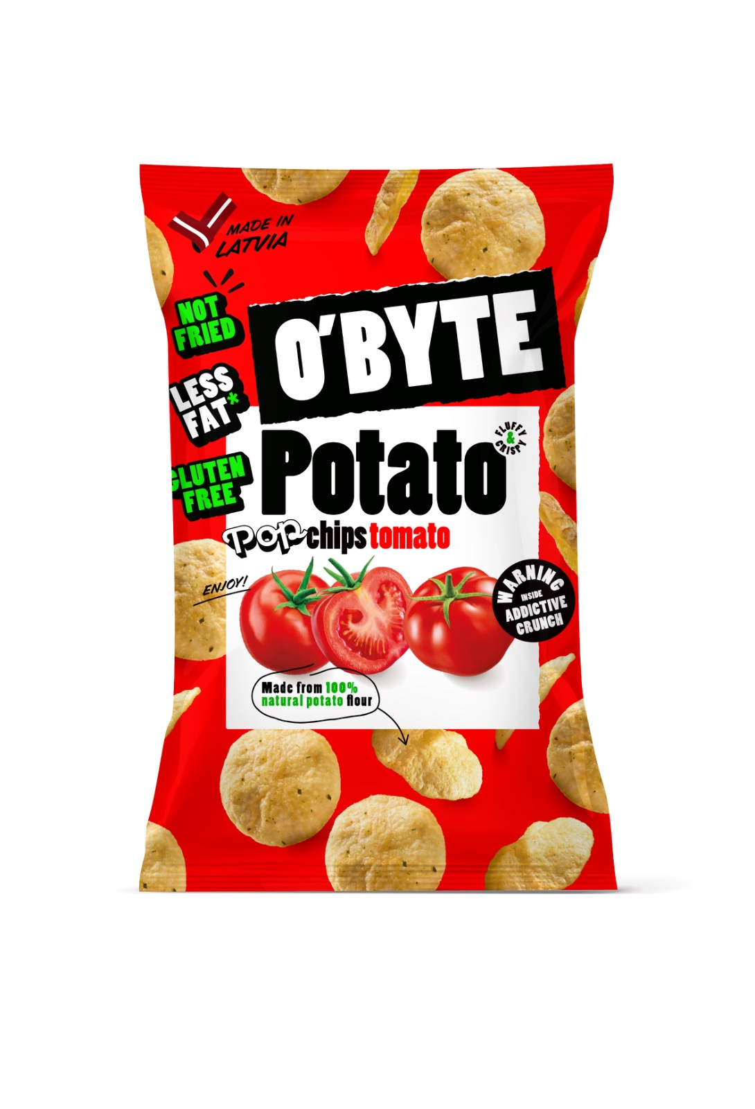 O'BYTE Kartupeļu čipsi ar tomātu garšu 90g