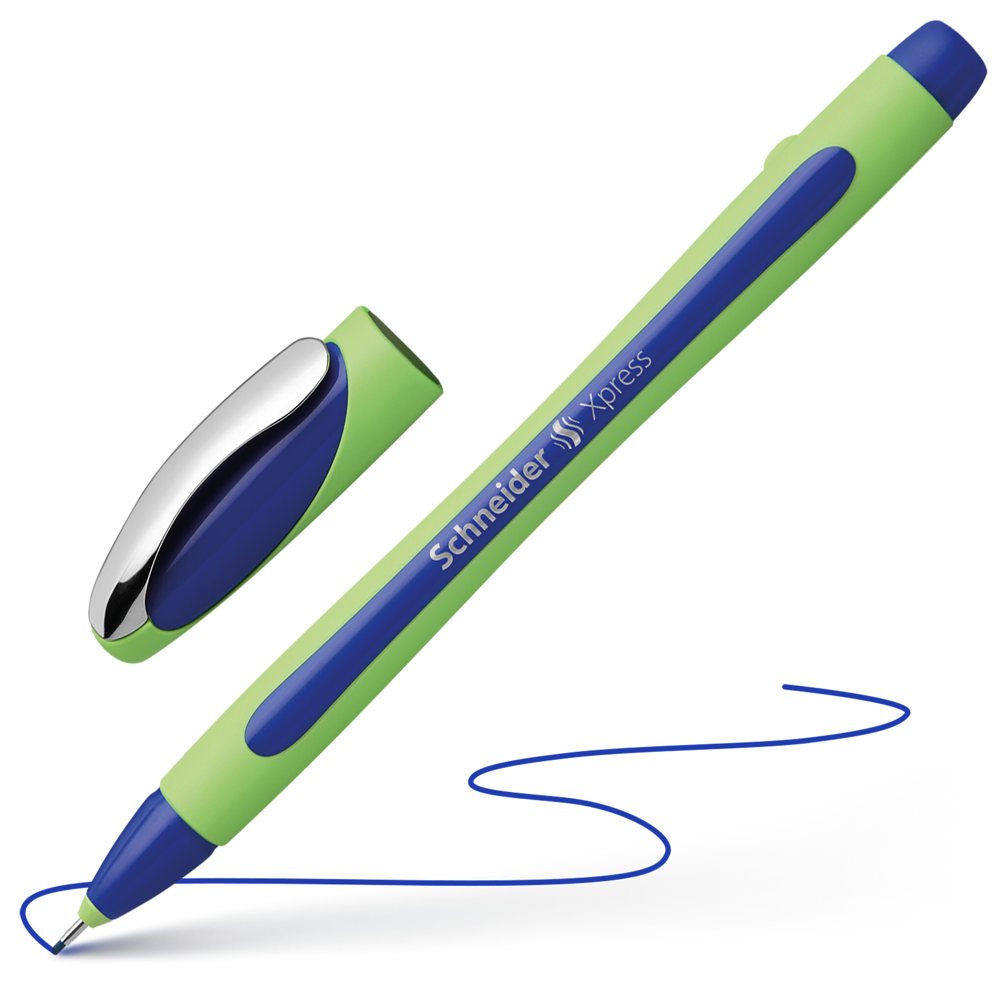 Pildspalva liners SCHNEIDER XPRESS 0.8mm, zaļš korpuss, zila tinte