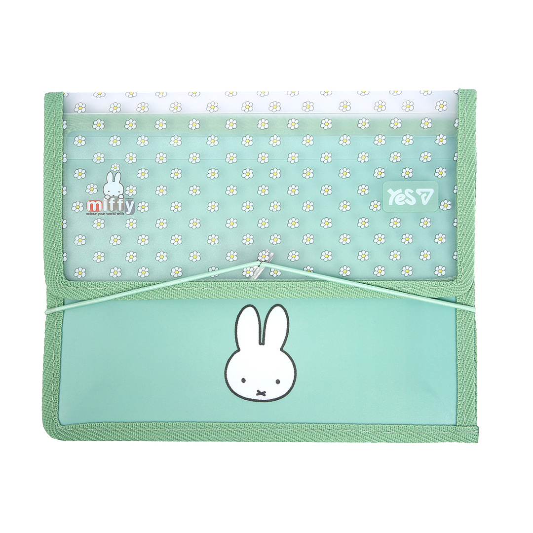 Plastmasas mape burtnīcām YES Miffy B5 ar gumiju
