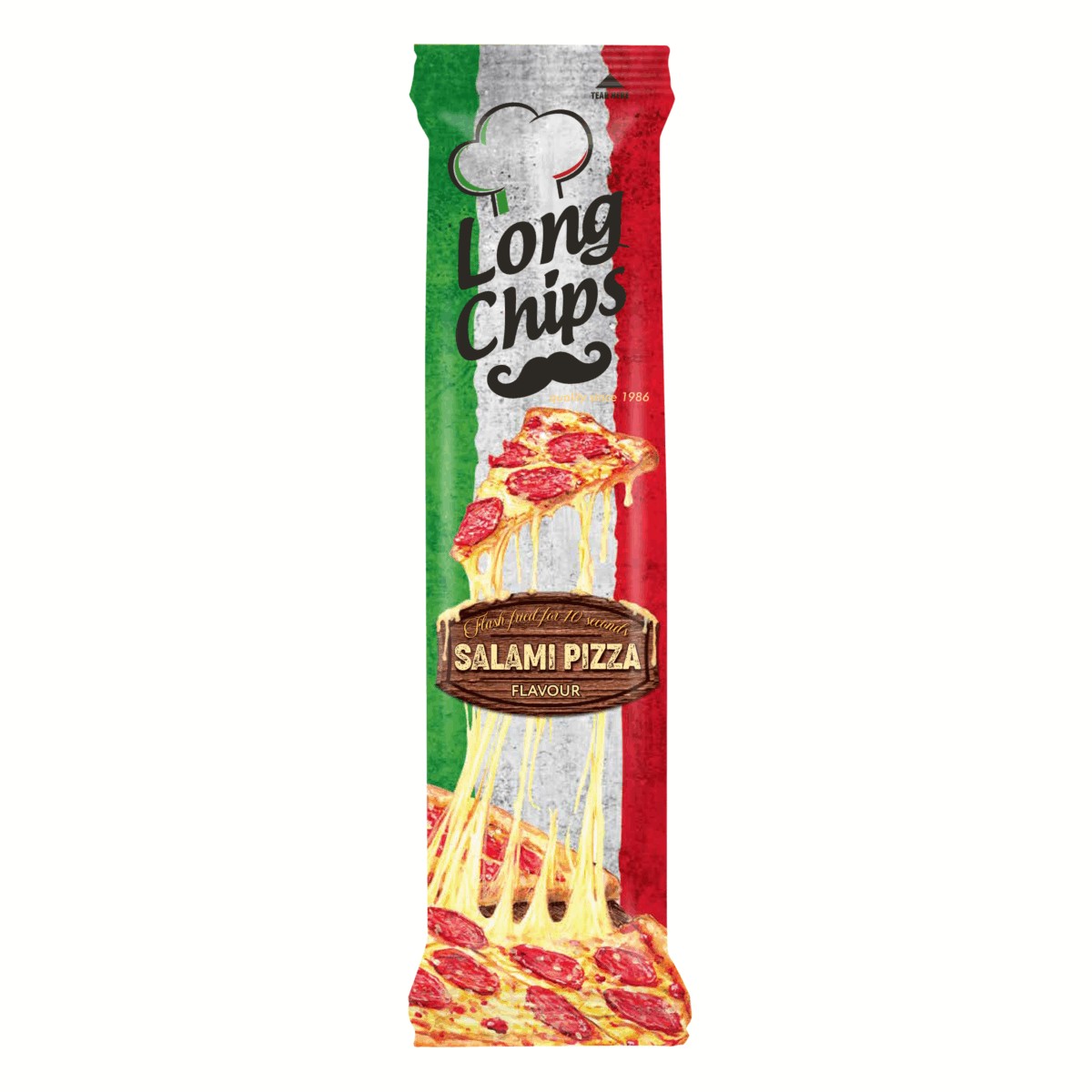 Kartupeļu plāksnes LONGCHIPS ar salami picas garšu, 75g
