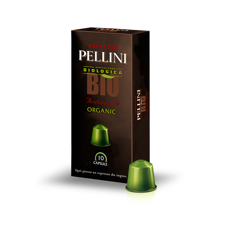 Kafijas kapsulas PELLINI TOP BIO, 50g (10x5g), 10 gab/iepak