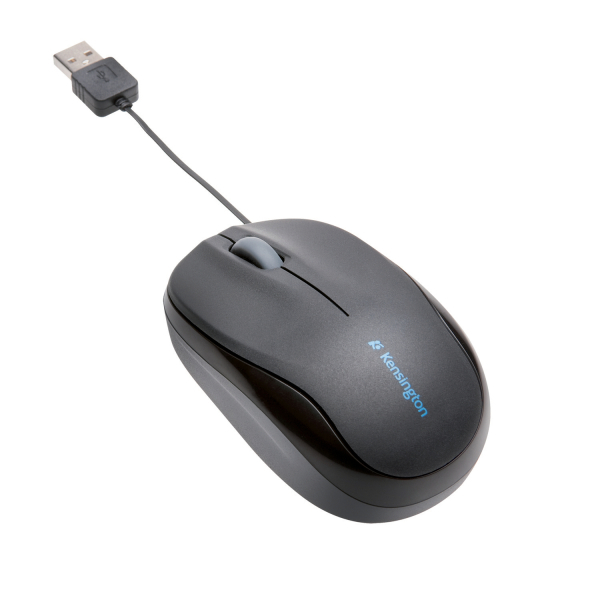 Kensington Pro Fit® mobilā pele ar ievelkamu USB kabeli