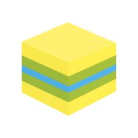 Piezīmju līmlapiņu mini kubs Post-it Lemon, 51x51mm, 400 lapiņas