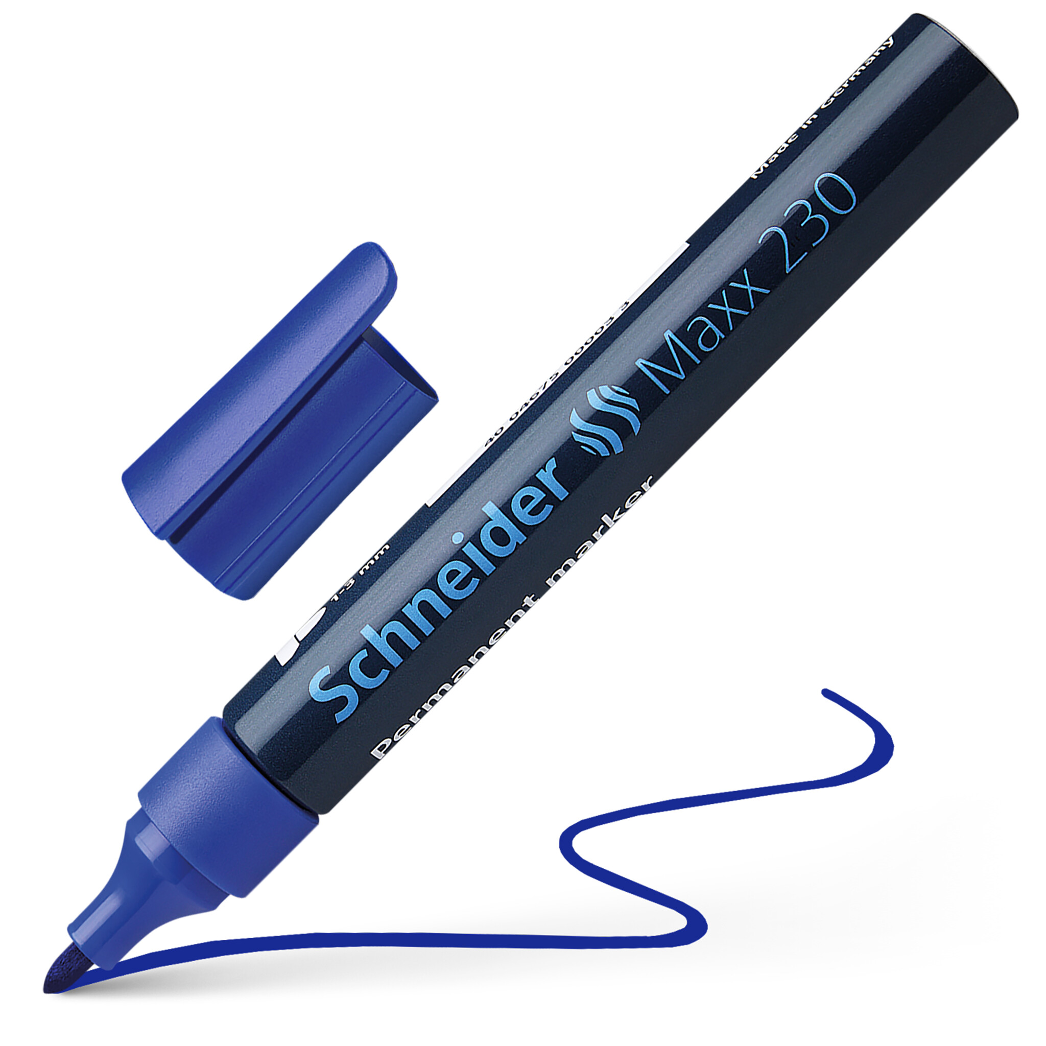 Noturīgais marķieris SCHNEIDER Maxx 230 konisks, 1-3 mm, zils