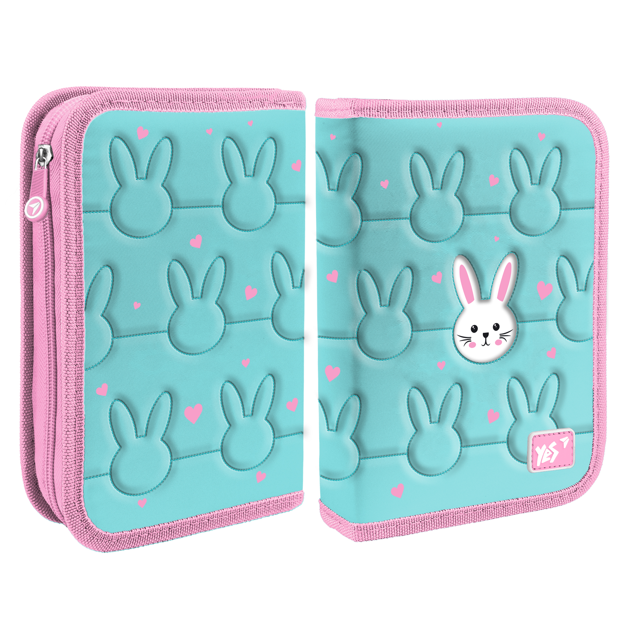 Cietais penālis ar vienu nodalījumu un 2 atlokiem YES HP-04 Funny Bunny
